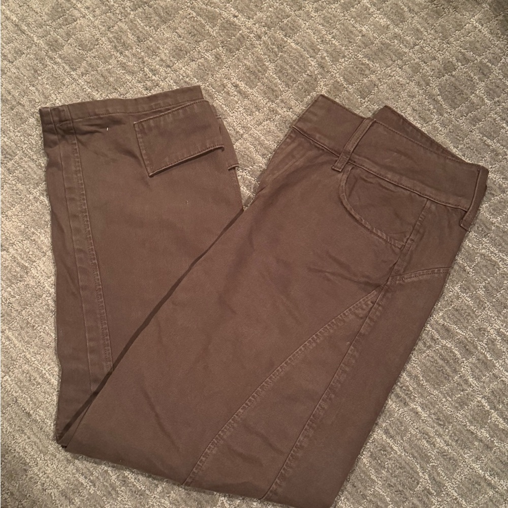 Zara Women's Dark Brown Flare Jeans - Picture 4 of 5